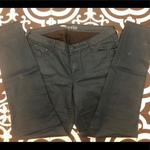 Dark Teal distress washed jeans
